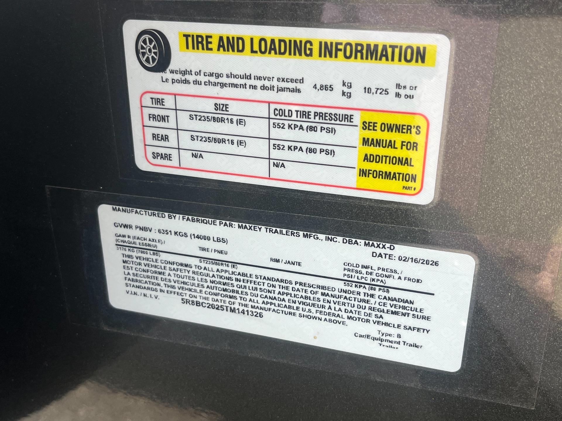 2026 MAXX-D 14K Equipment Trailer 12