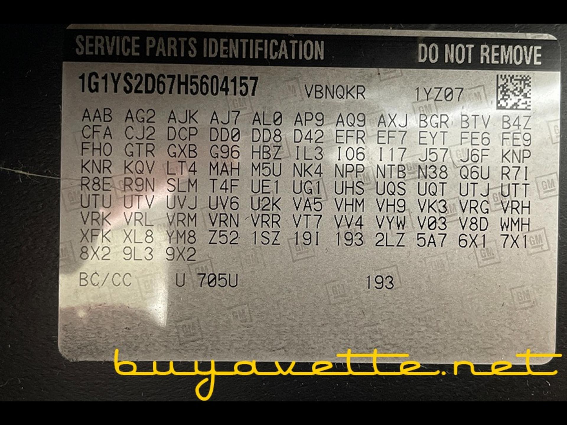 2017 Corvette Z06 3LZ Coupe *J57 Carbon Ceramic Brakes* picture #25