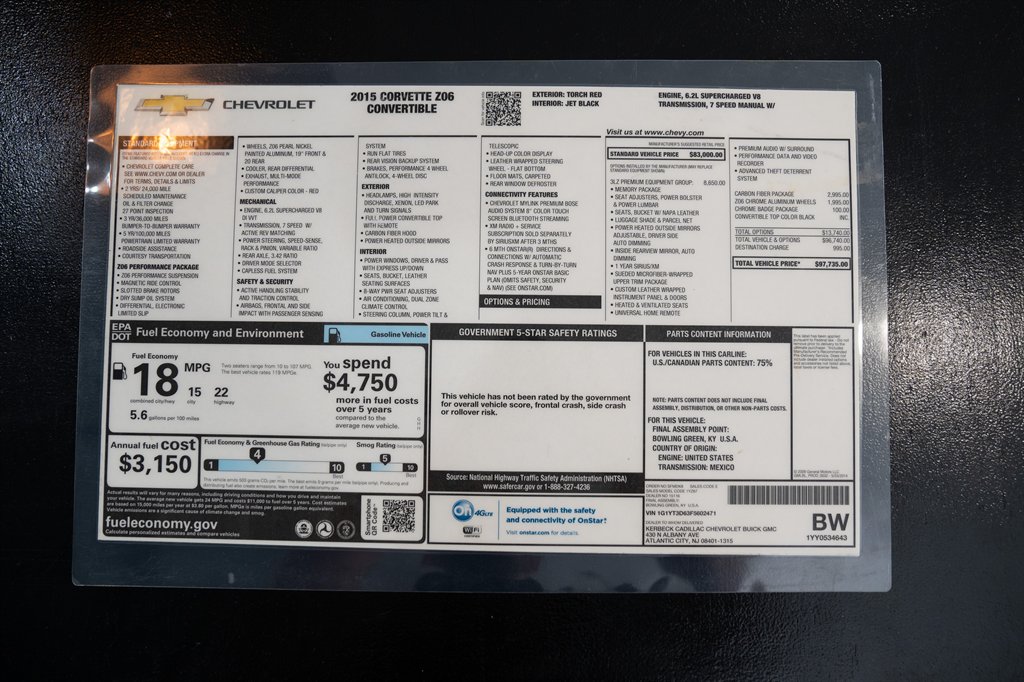 2015 Chevrolet Corvette 102