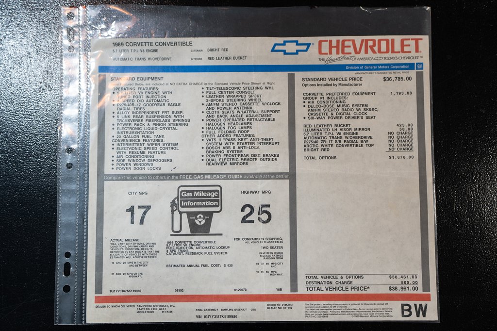1989 Chevrolet Corvette 65