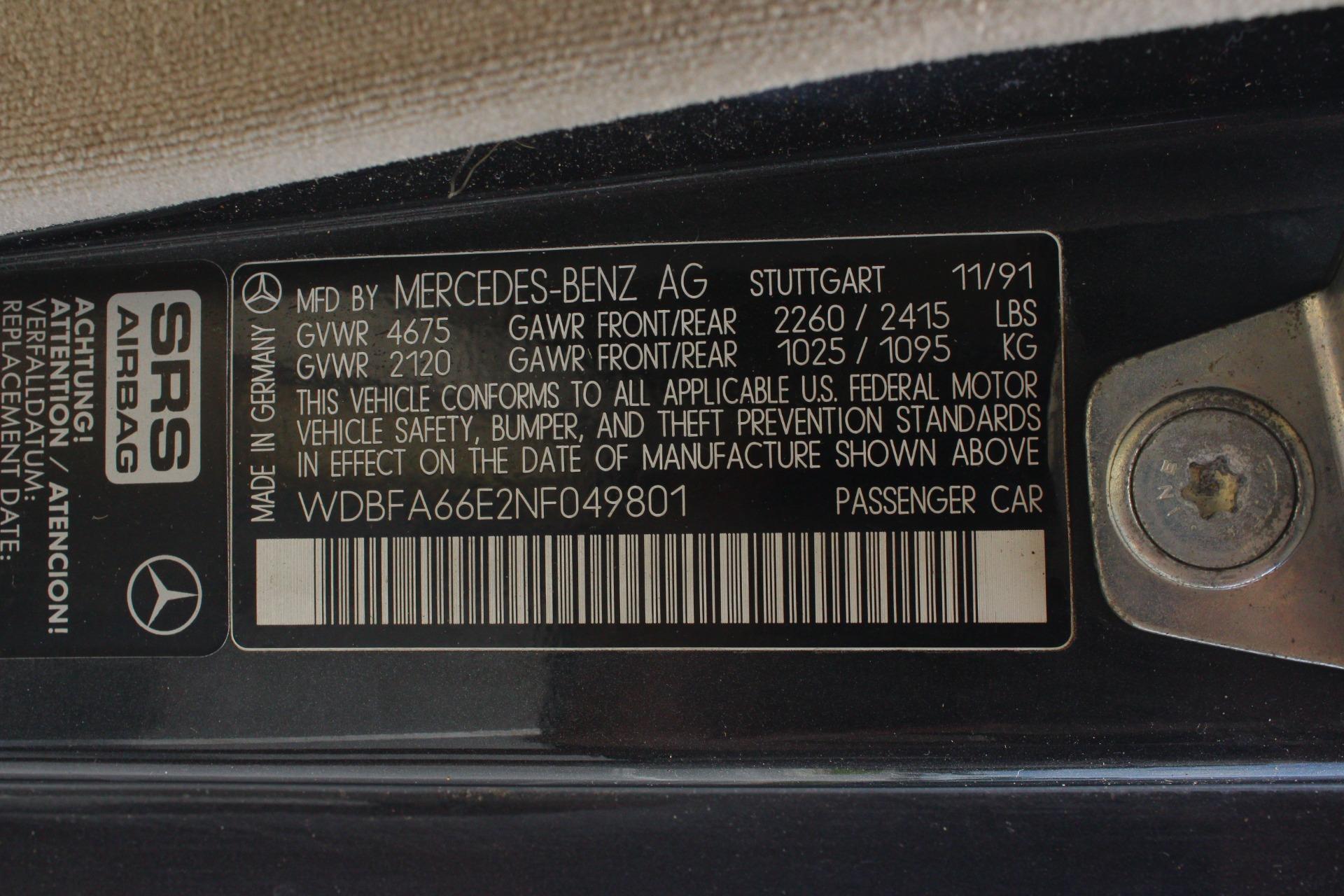 1992 Mercedes-Benz 500 SL 63