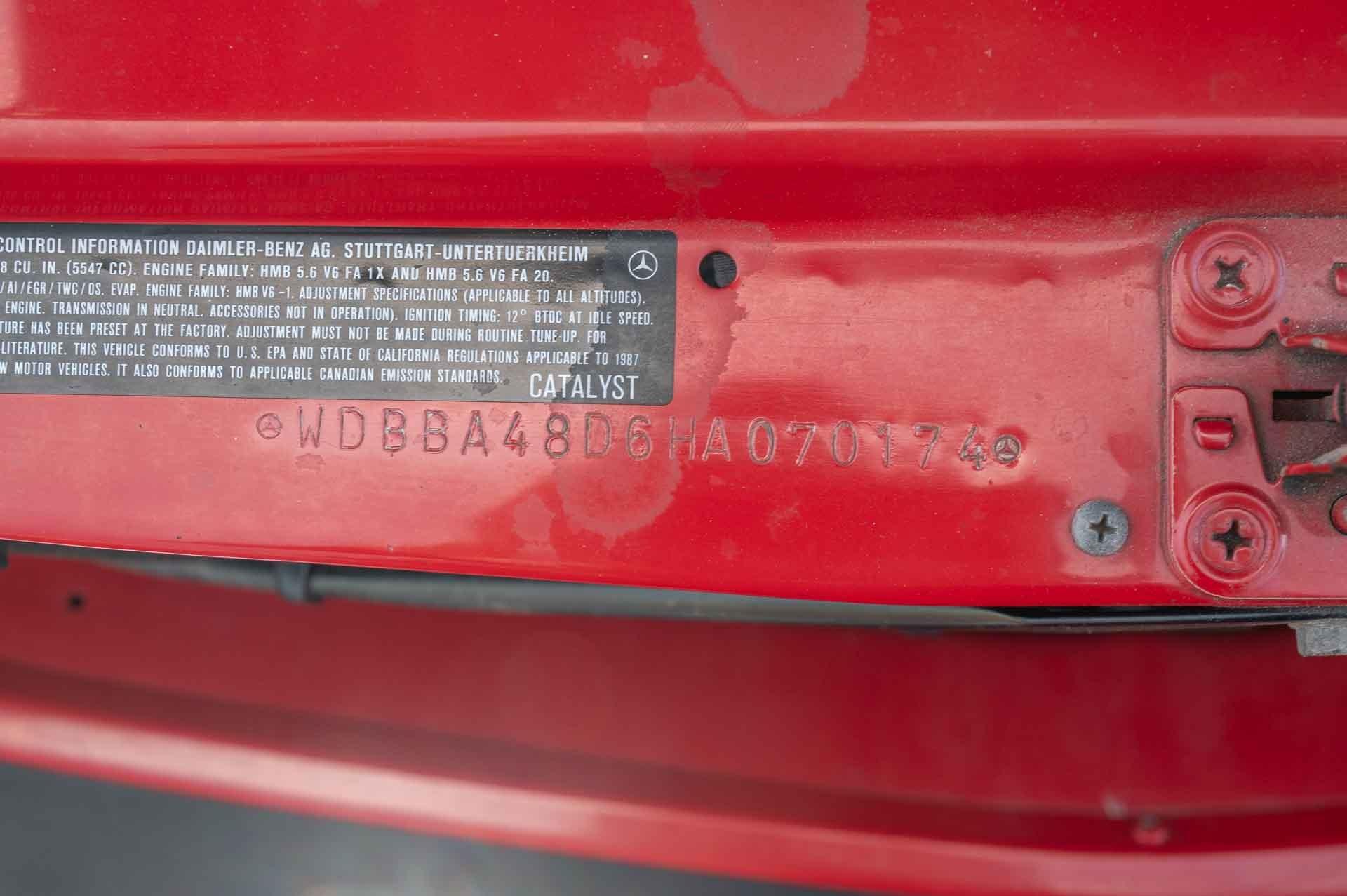 1987 Mercedes SL560 61