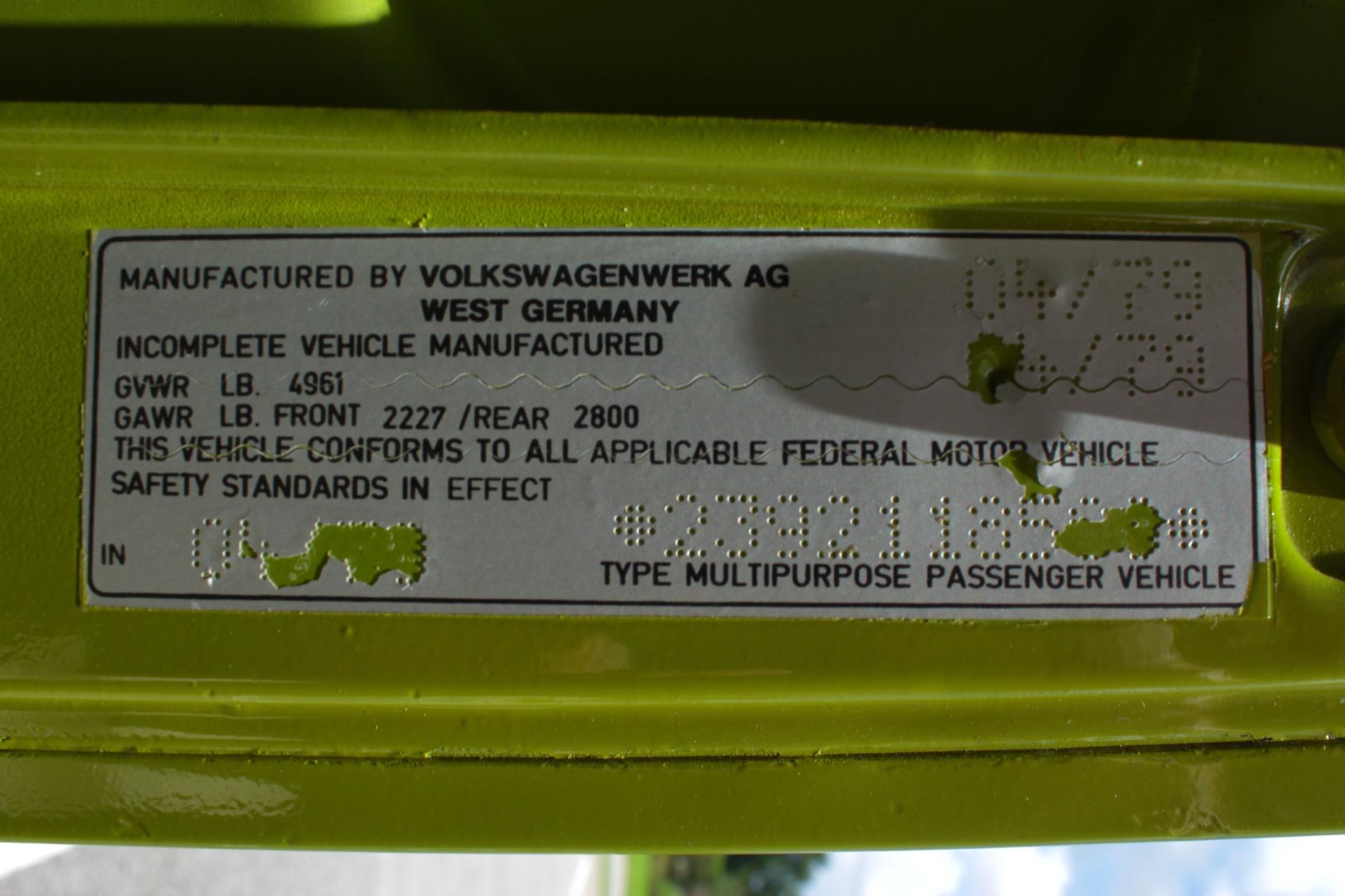 1979 Volkswagen Westfalia Bus 59