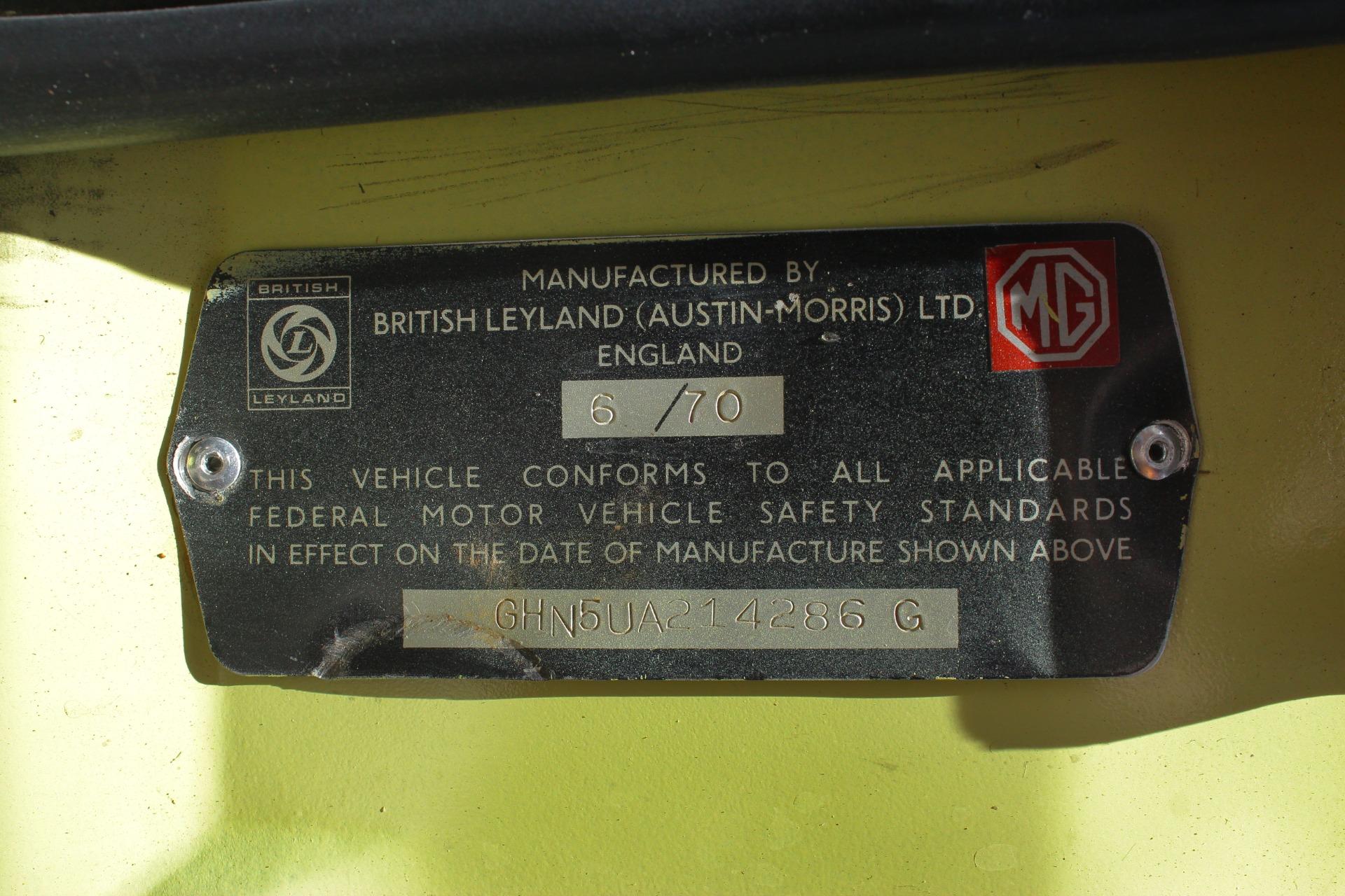 1970 MG MGB 65