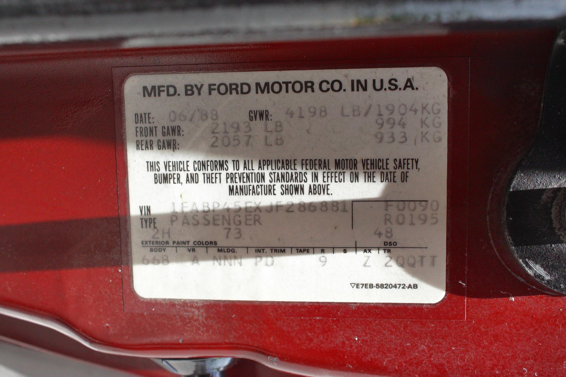 1988 Ford Mustang GT 65