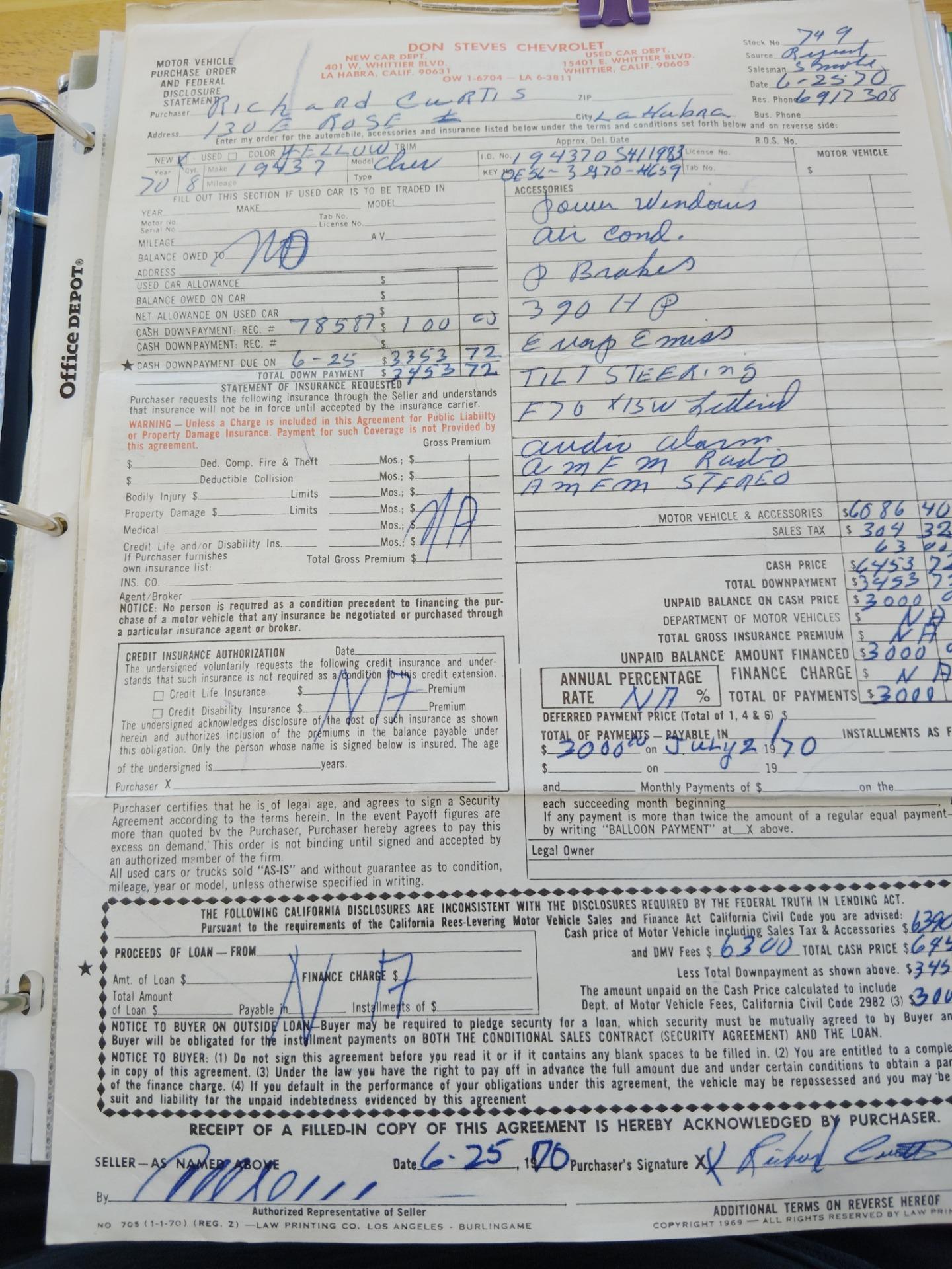 1970 Chevrolet Corvette 128