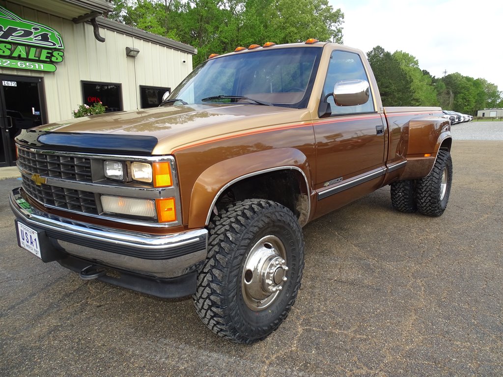 Brown 1989 Chevrolet C/K 3500 Silverado LB 4WD Pickup Truck Four-Wheel Drive Automatic