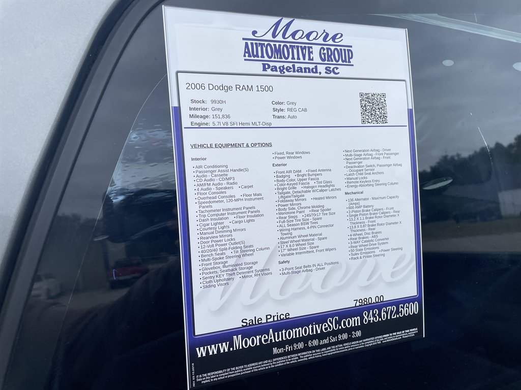 2006 Dodge RAM 1500 - $7,980