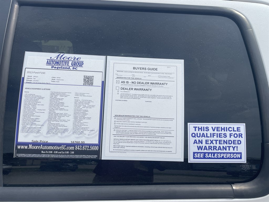 2013 Ford F150 - $16,760
