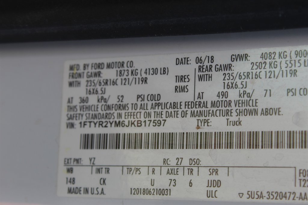 2018 Ford T250 Vans - $12,750