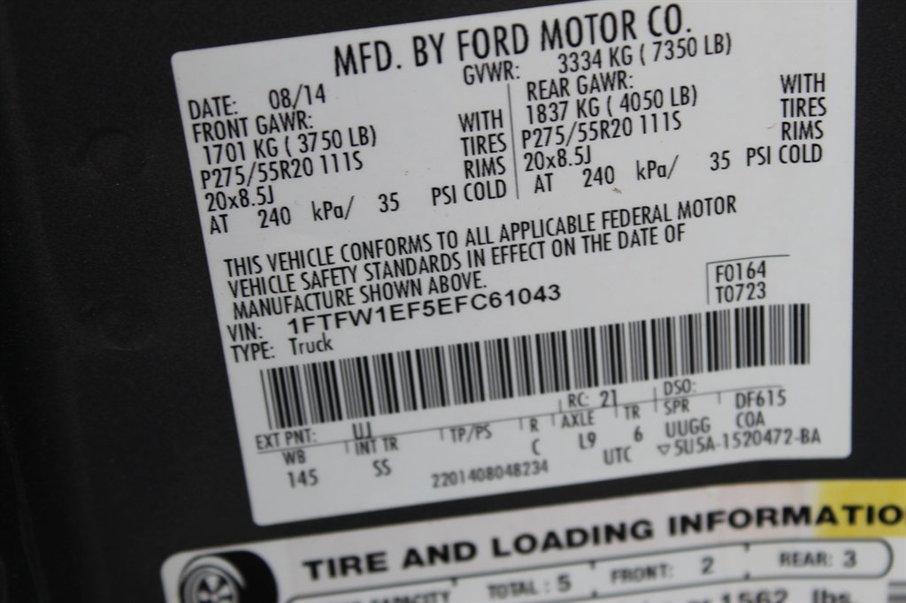 2014 Ford F-150 - $13,500