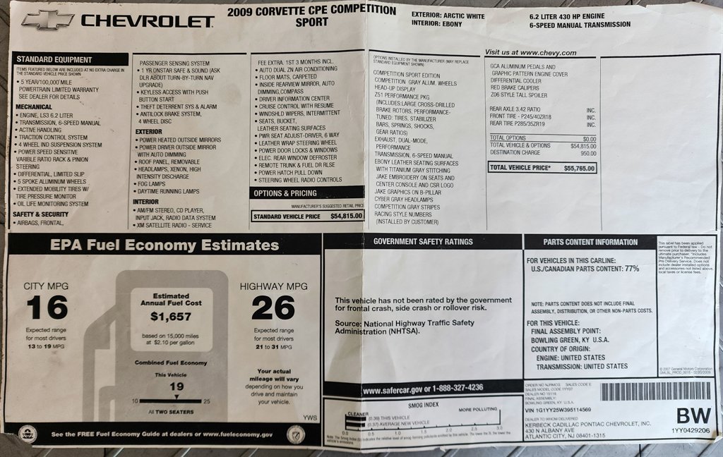 2009 Chevrolet Corvette photo