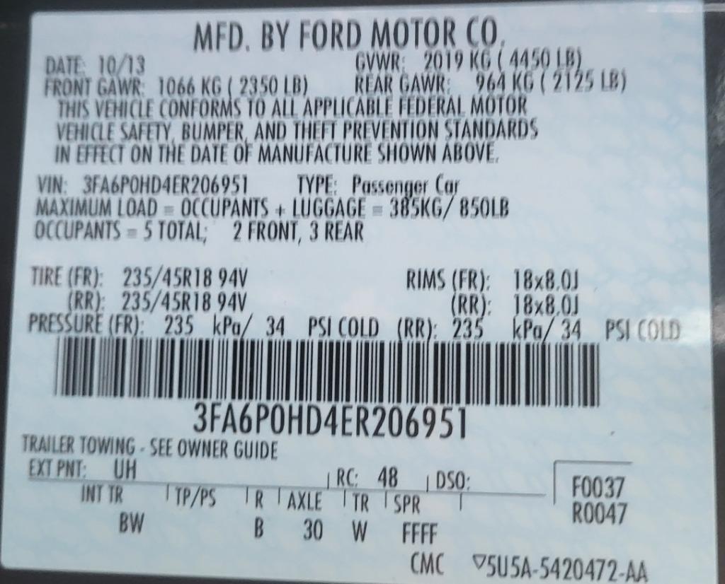 2014 Ford Fusion - $8,495