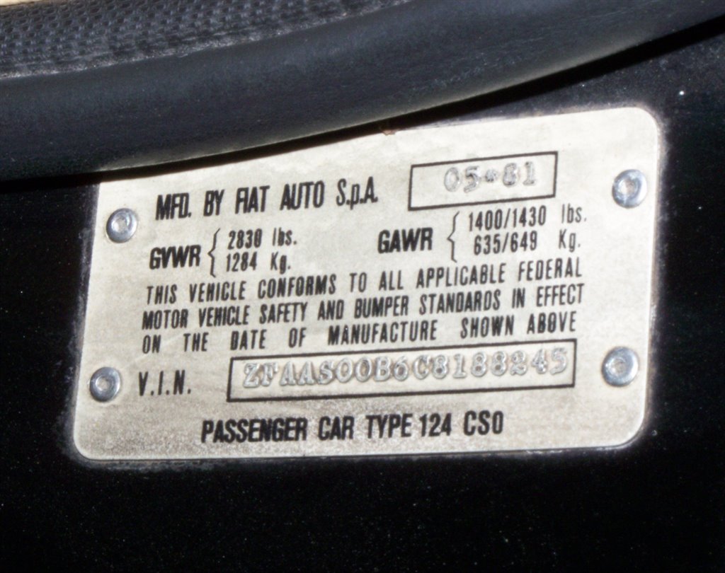 1982 FIAT 124 - $24,890