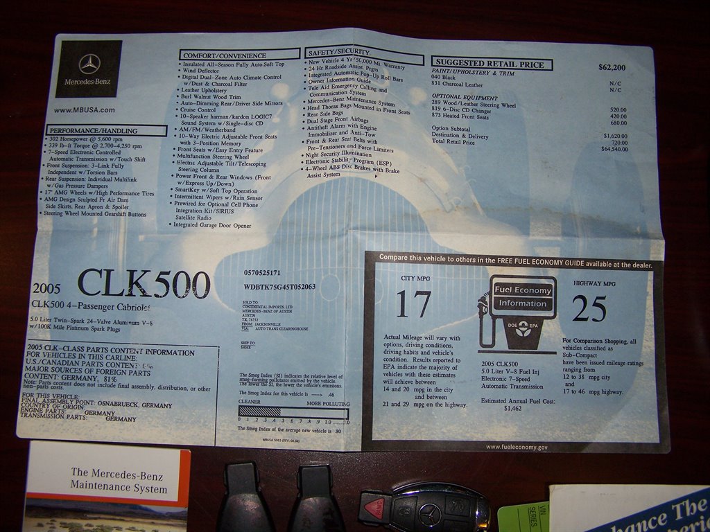 2005 Mercedes-Benz CLK-Class - $10,990