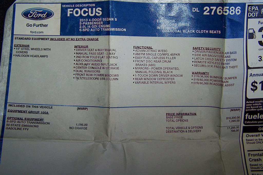 2013 Ford Focus - $7,990