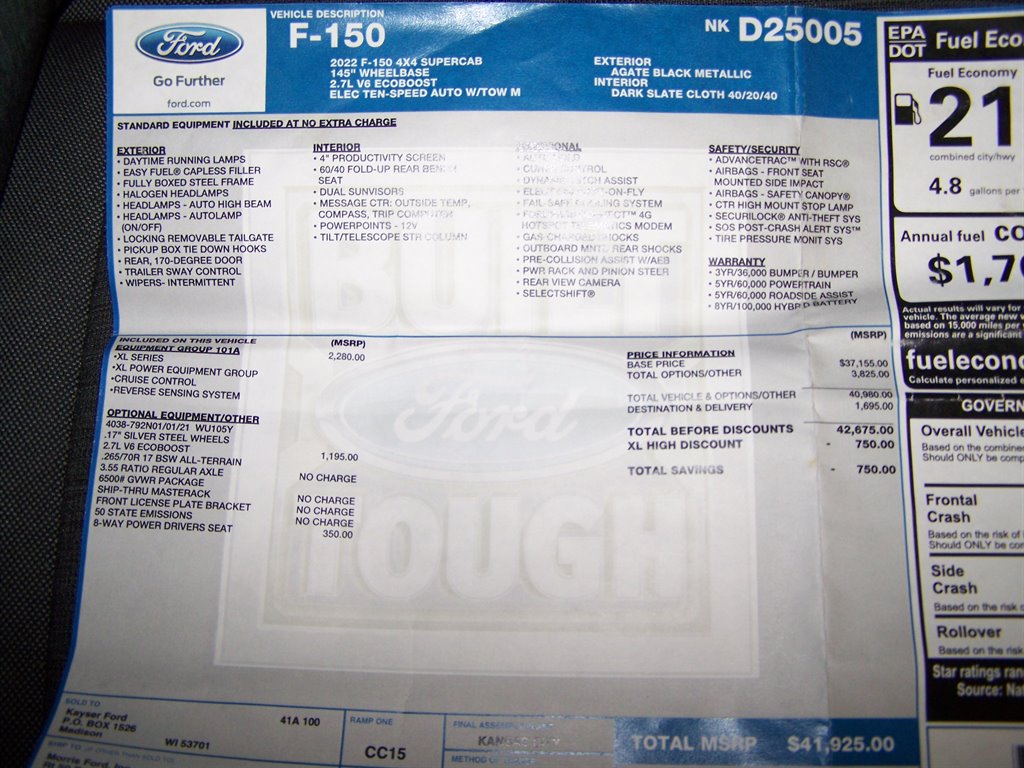 2022 Ford F-150 - $22,890