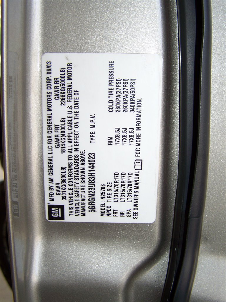 2003 HUMMER H2 - $30,890