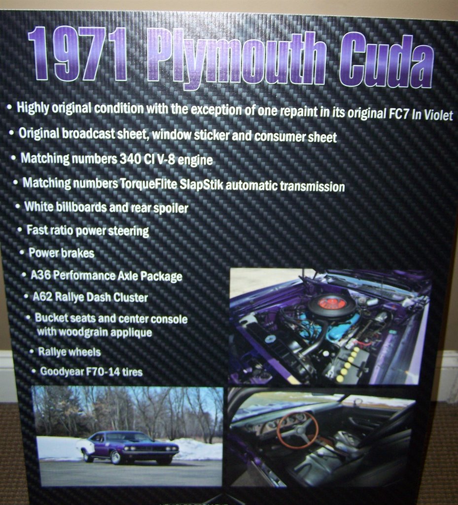 1971 Plymouth Cuda - $158,890