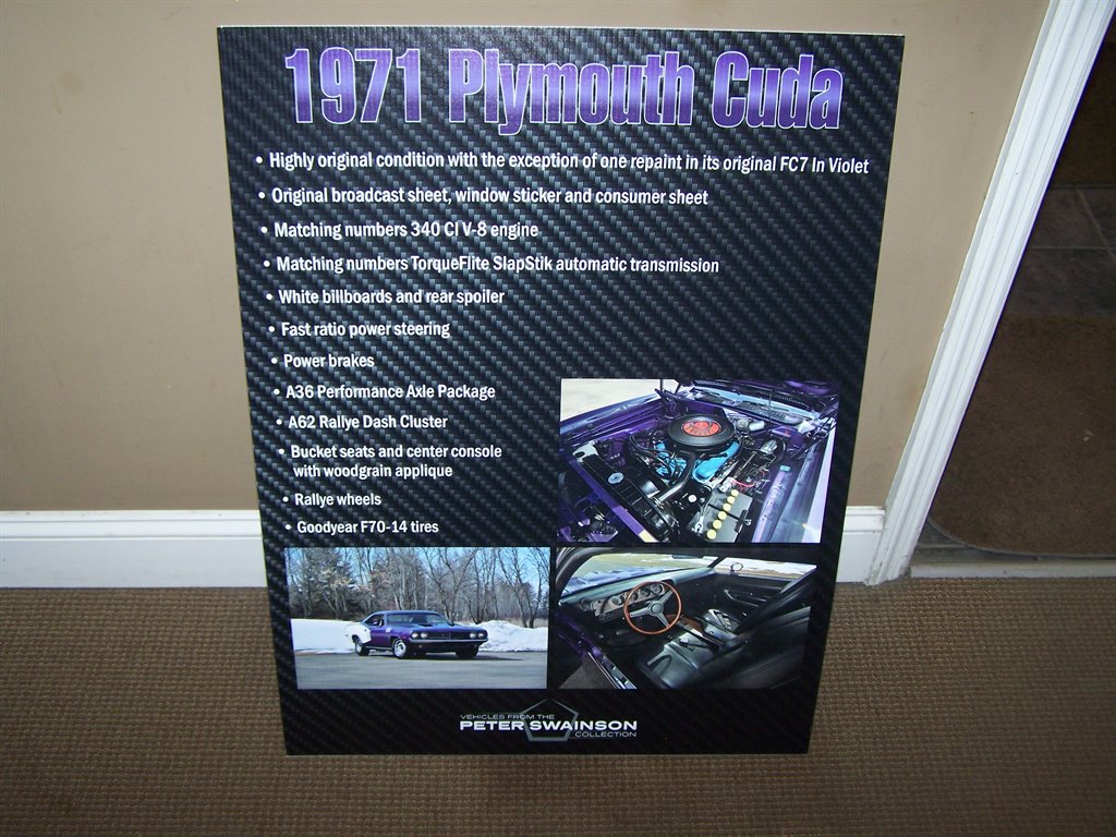 1971 Plymouth Cuda - $158,890