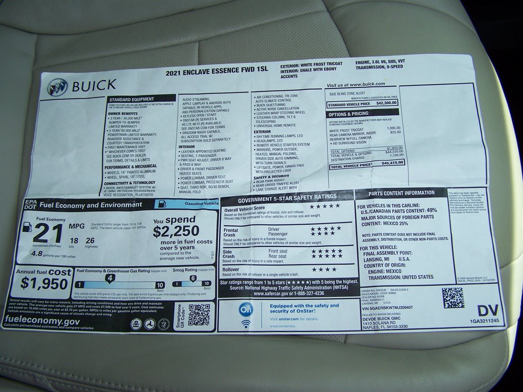 2021 Buick Enclave - $29,890