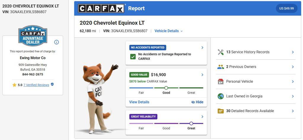 2020 Chevrolet Equinox - $16,900