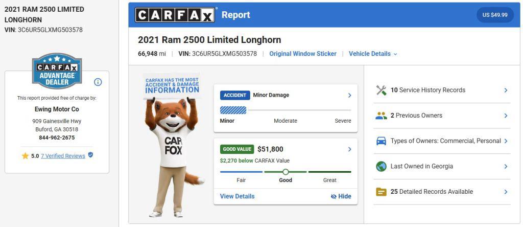 2021 Ram 2500 - $51,800