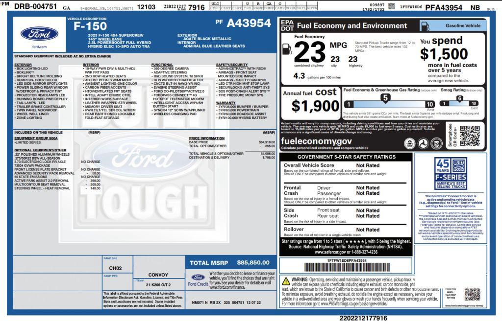 2023 Ford F-150 - $44,900