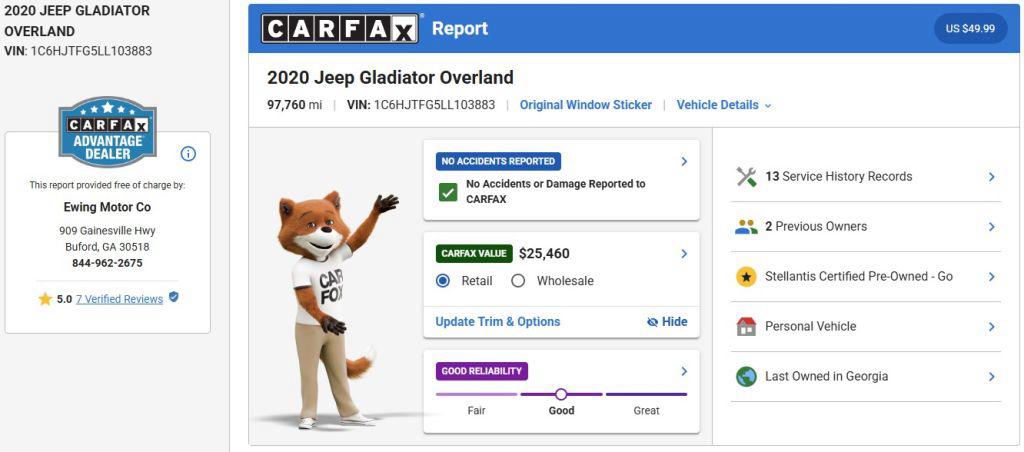 2020 Jeep Gladiator - $26,800