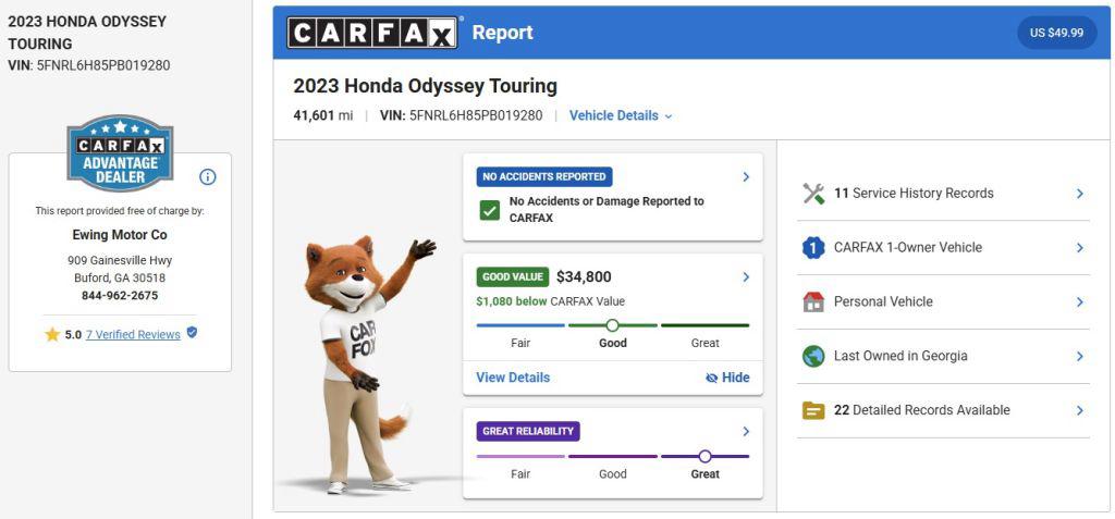 2023 Honda Odyssey - $34,800