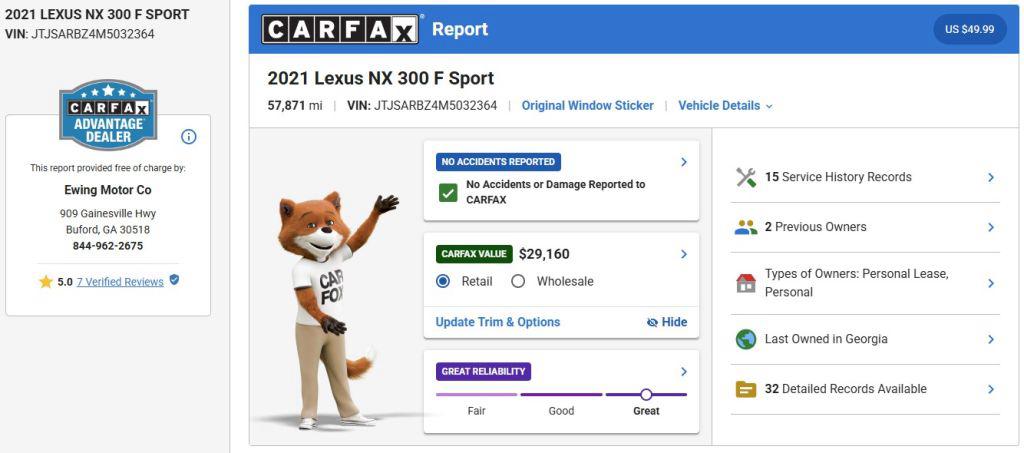 2021 Lexus NX - $27,900