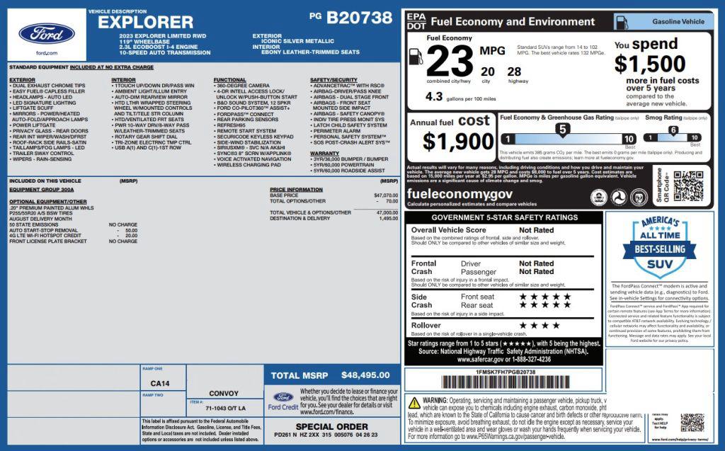 2023 Ford Explorer - $25,500