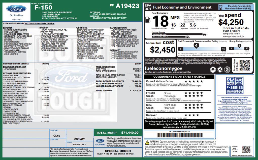 2023 Ford F-150 - $48,800