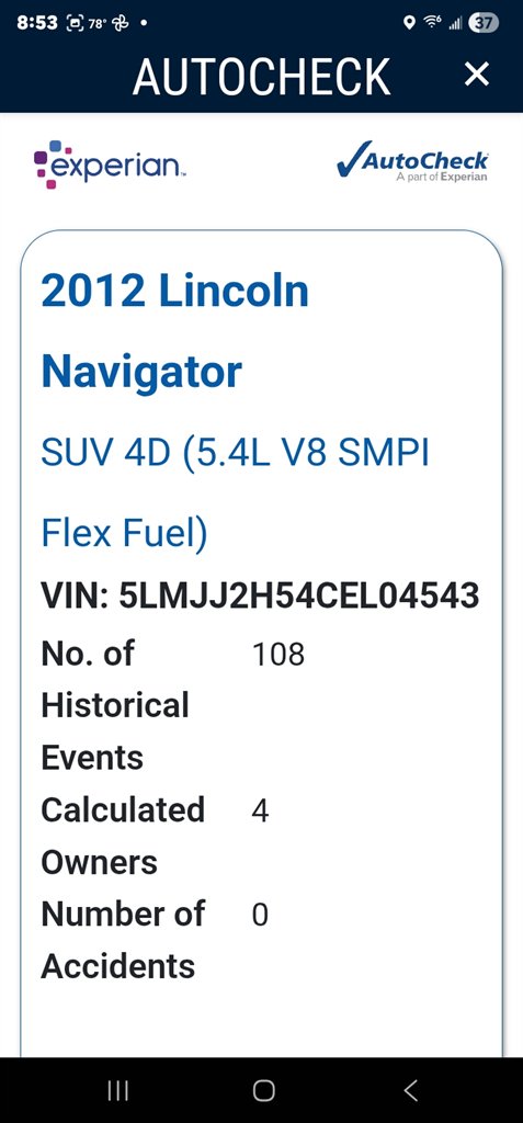 2012 Lincoln Navigator - $8,500