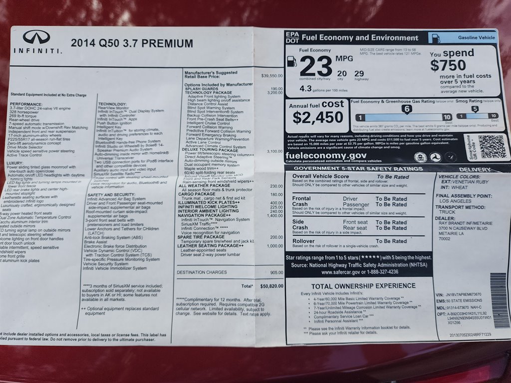 2014 Infiniti Q50 photo