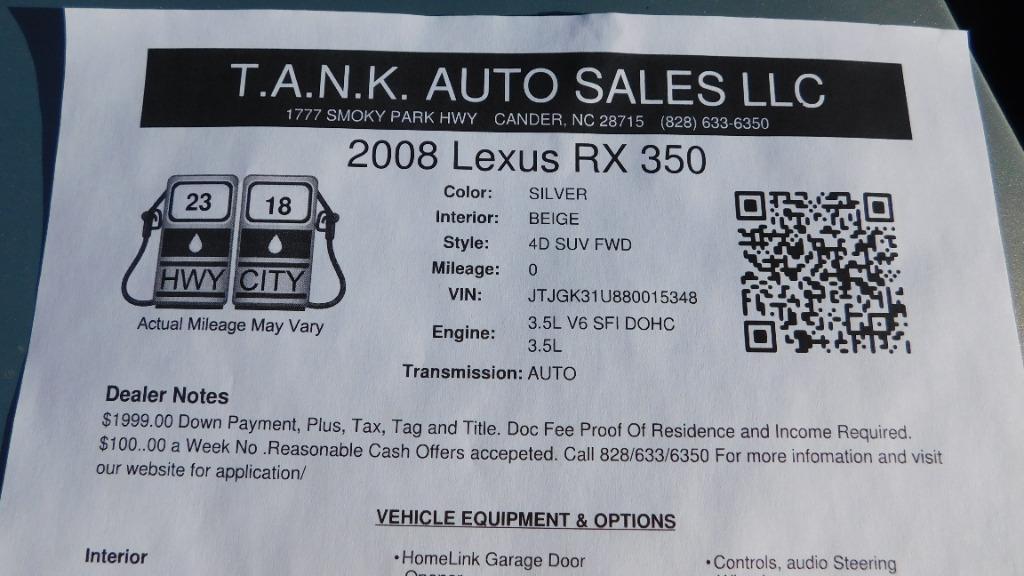 2008 Lexus RX 350 photo
