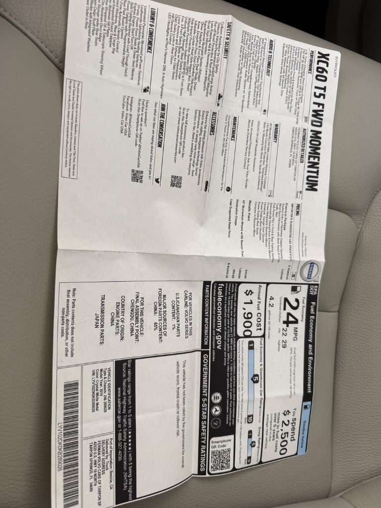 2019 Volvo XC60 - $18,950
