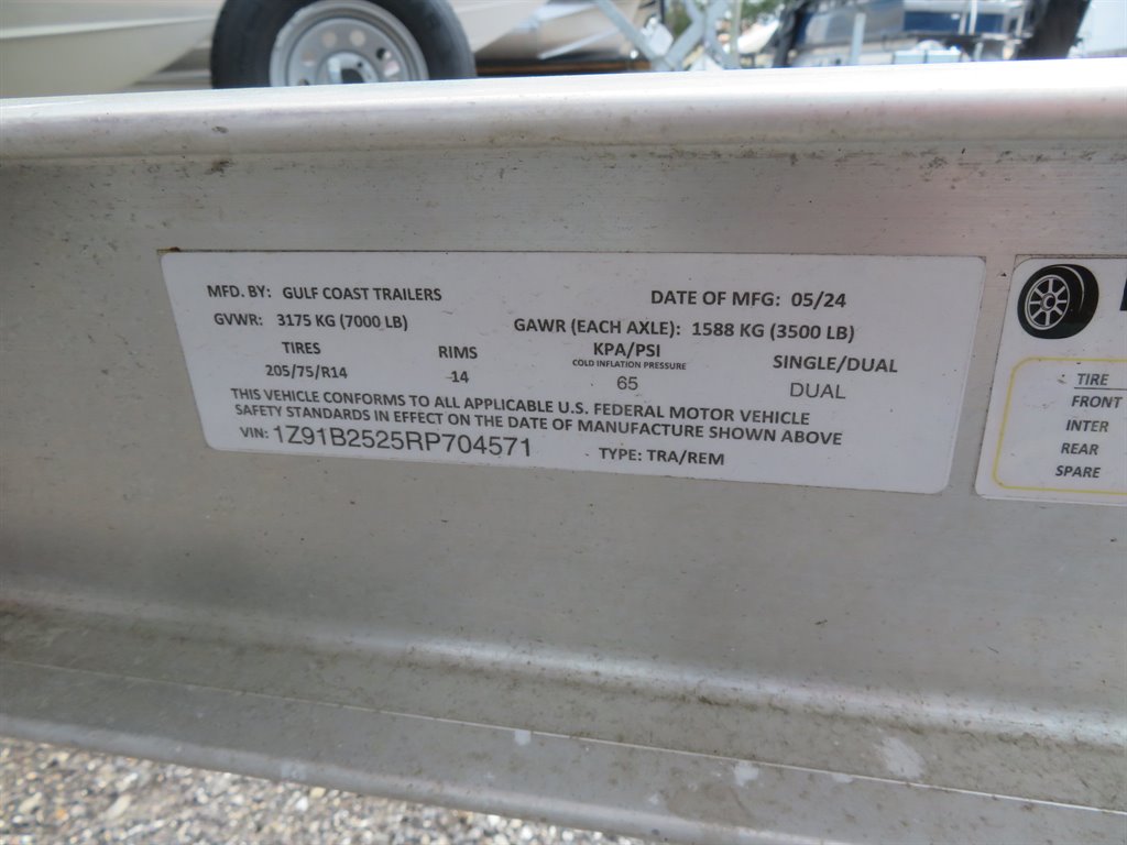 2024 Gulf Coast Trailers Boat Trailer - $5,495