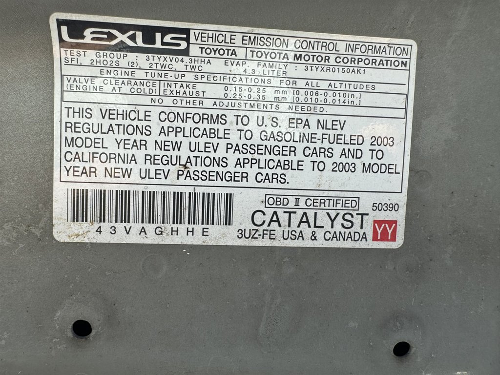 2003 Lexus SC - $14,995