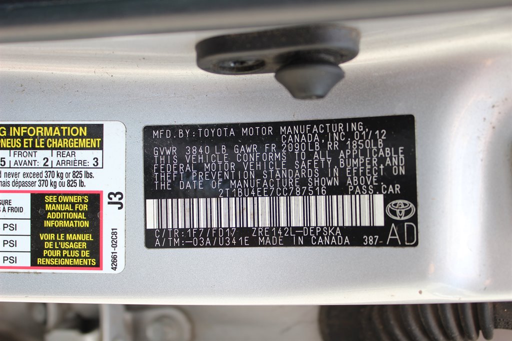 2012 Toyota Corolla - $11,995