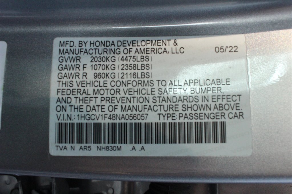 2022 Honda Accord - $20,995