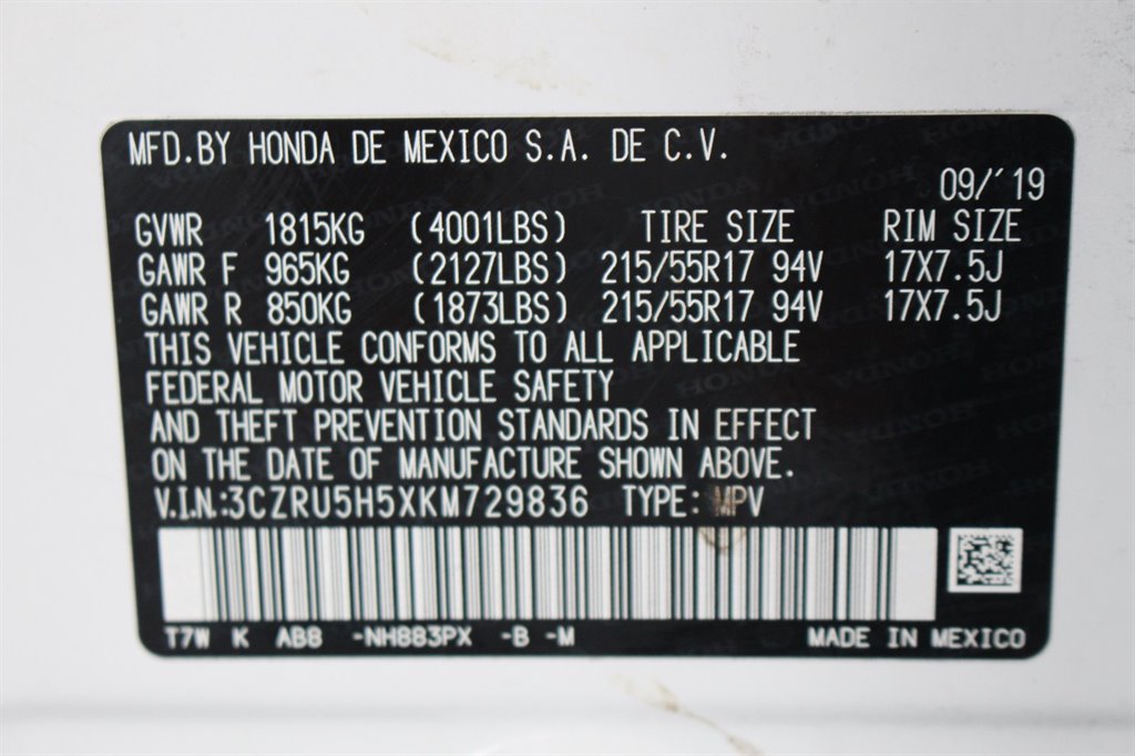 2019 Honda HR-V - $13,995