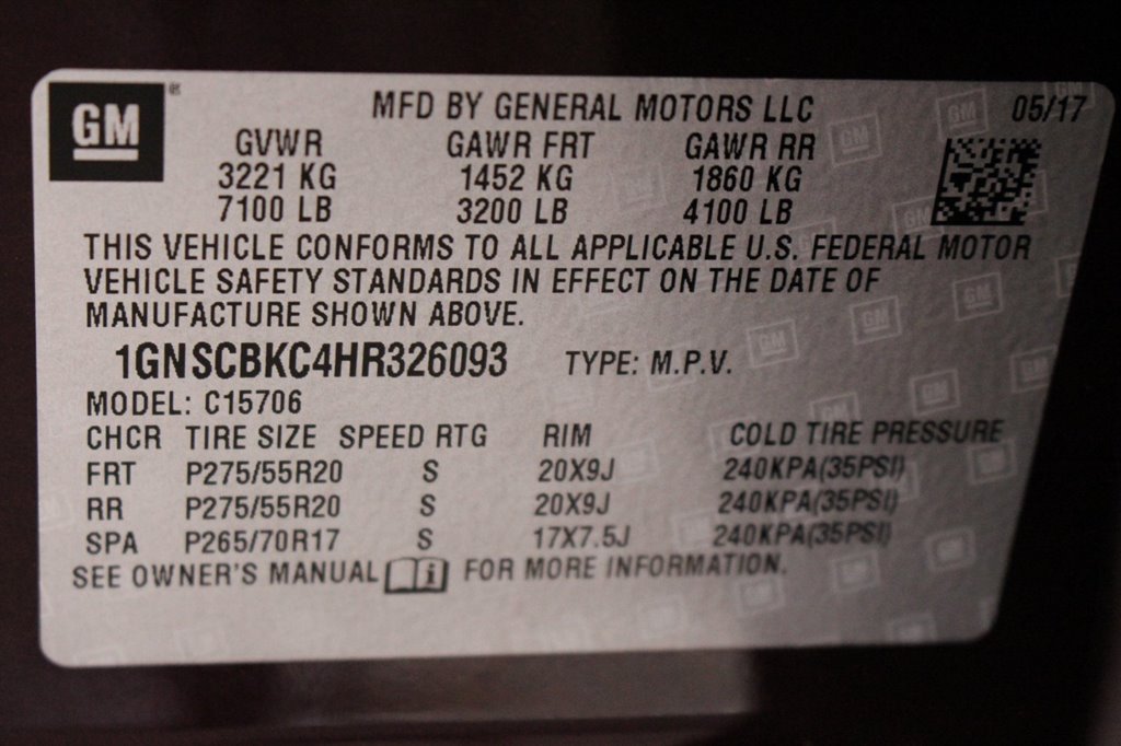 2017 Chevrolet Tahoe - $19,995