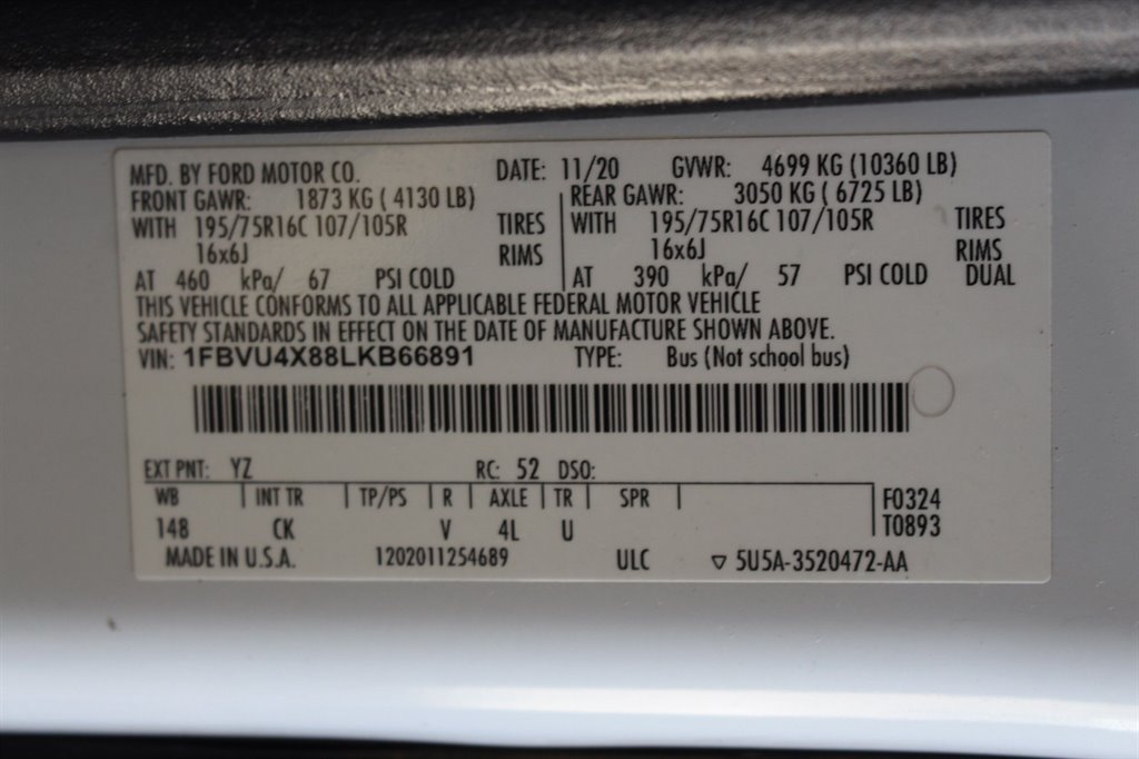 2020 Ford Transit - $49,995