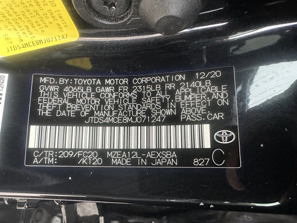 2021 Toyota Corolla - $14,495