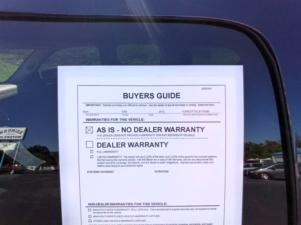 2012 Dodge Ram - $8,450