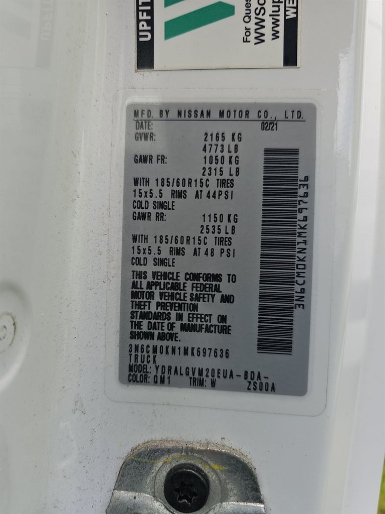 2021 Nissan NV200 - $13,277