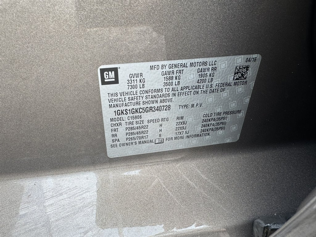 2016 GMC Yukon - $14,315