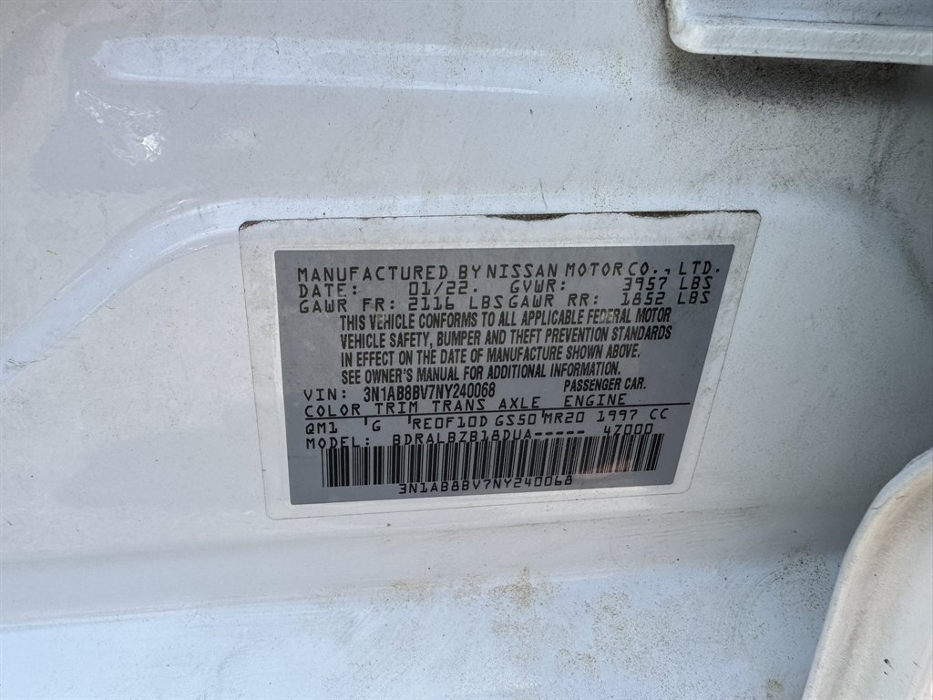 2022 Nissan Sentra - $15,645