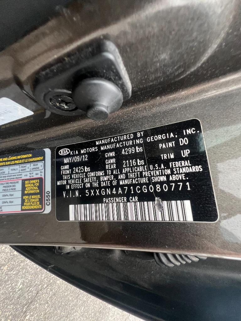 2012 Kia Optima - $7,999